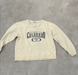 University of Colorado Cream Cropped Jansport Sweatshirt