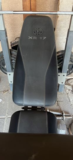 Golds Gym Xr17 Bench Press & weights