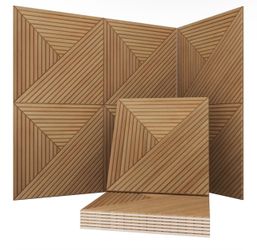 6-Piece Decorative Acoustic Wall Panels, 23.62" x 23.62" Sound Absorbing Wall Art, Acoustical Panels for Home, Office, and Studio – Arcadian Vortex