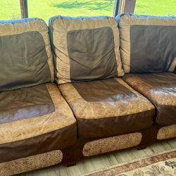 Beautiful 100% Designer Leather Sofa Couches