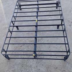 Full size bed frame base with legs