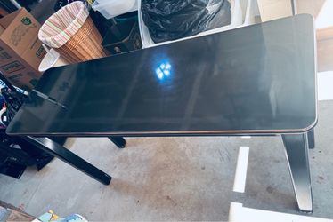 Sofa Table Black w Gold Trim