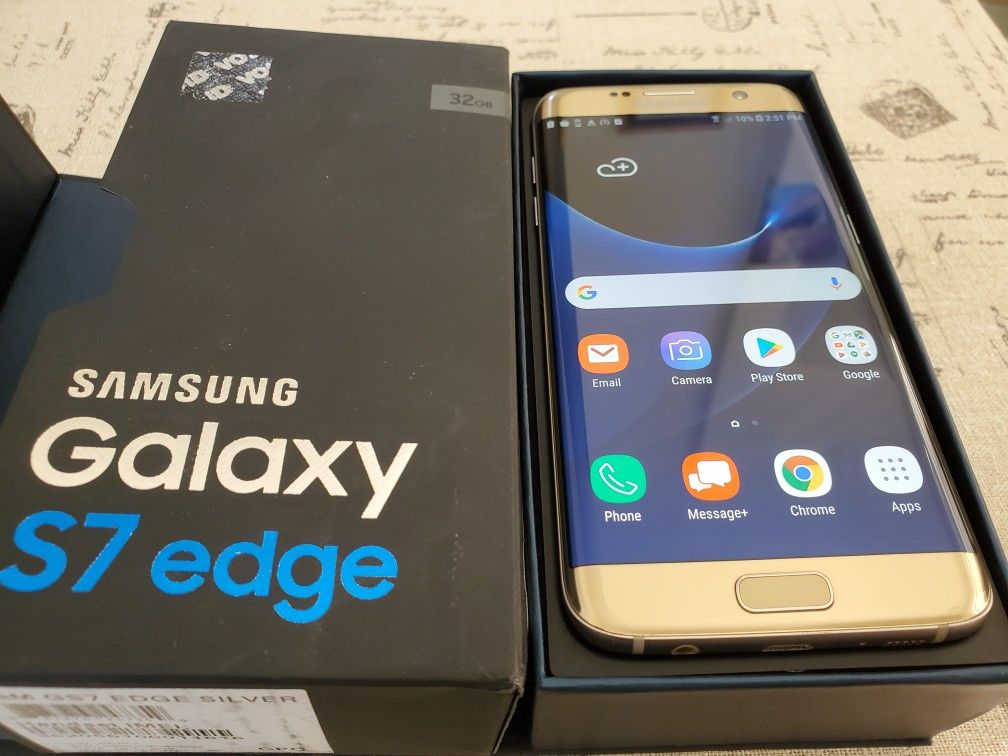 Samsung Galaxy S7 Edge 64GB Unlocked Verizon ATT Tmobile Metro Cricket H2O StraightTalk Red Pocket Family Go Phone Page Plus
