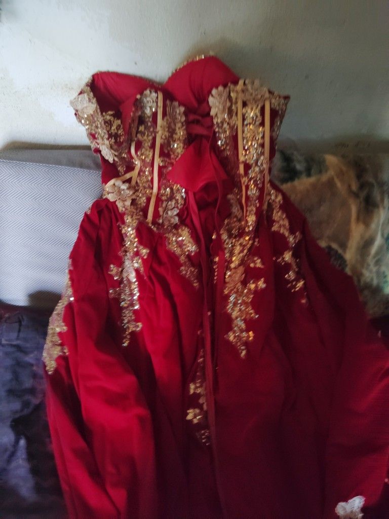 Quinceanera Dress Burgundy