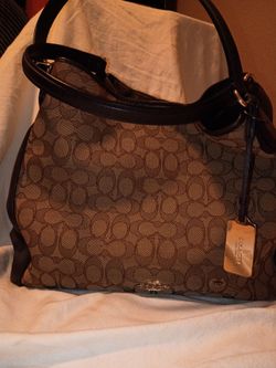 Large Coach purse w/ locked compartment