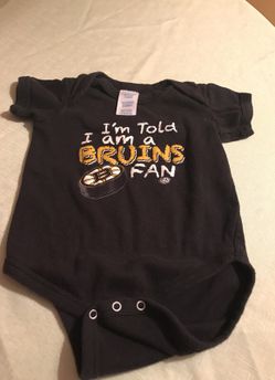 Bruins baby onesie size 12 months