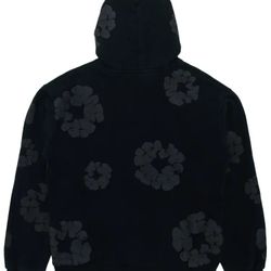 Denim Tears Cotton Wreath Hooded Sweatshirt 'Black Monochrome'