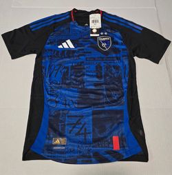 New Men's Adidas San Jose Earthquakes 25/26 Home Authentic Jersey Size (XS)