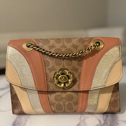 Coach 69526 Parker In Signature Canvas Bag With Wave Patchwork, MISSING HANGTAG