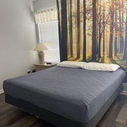 King Size Bed - Mattress And Metal Frame