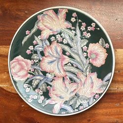 Vintage Enamel Decorative Plate