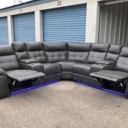Power Reclining Sectional Couch