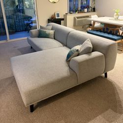 Modern Linen L-Shape Sectional Sofa  