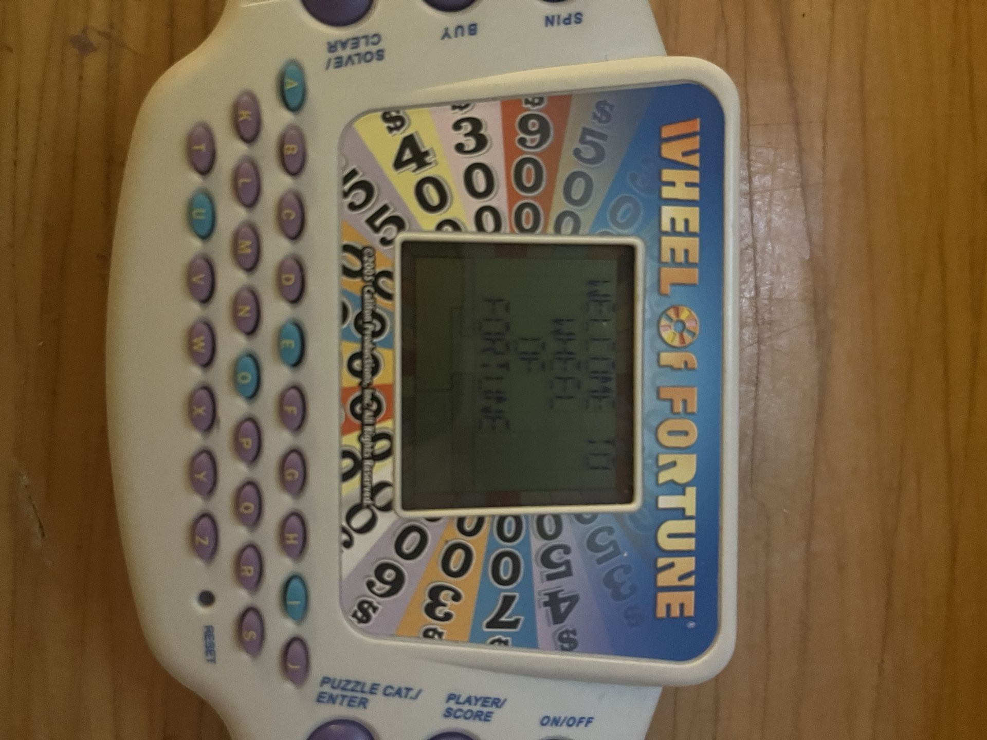 Vintage Tiger Wheel of Fortune Electronic Handheld Game Tested