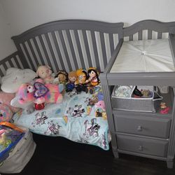 Crib With Changing Table And Mattress. $125 Obo