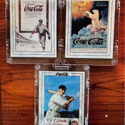 1993/94 “RARE”  Coca-Cola “RED FOIL-STAMPED” & Non Stamped.  #TC1&2, PB1&2, CM1&2.  Complete Promo Set!!!😎