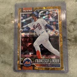 2026 Topps Series 1 Francisco Lindor Orange /50 COLOR MATCH