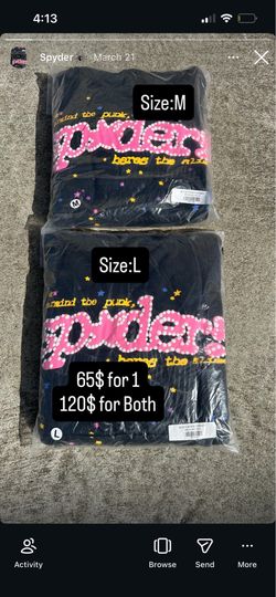 Spider hoodie Black and pink