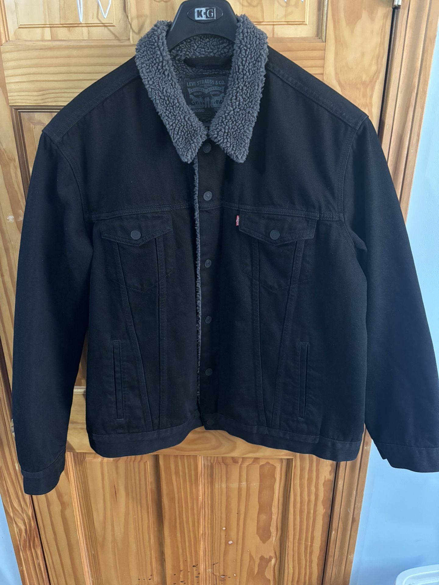 Levi’s Sherpa Black Trucker Jacket