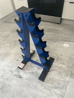 Cash only no Zelle new blue a frame rack for dumbbells fits 5 pairs