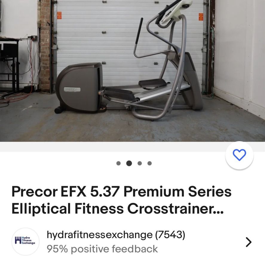 PreCor Elliptical 5.37 SmartRate Gym Quality