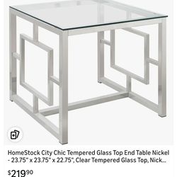 Table temperad glasse