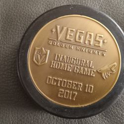 Las Vegas Golden Knights Annagural 1st Year Bronze Collector Puck