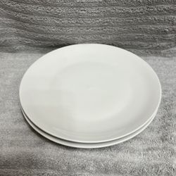 Two White Diner Plates 10.5”