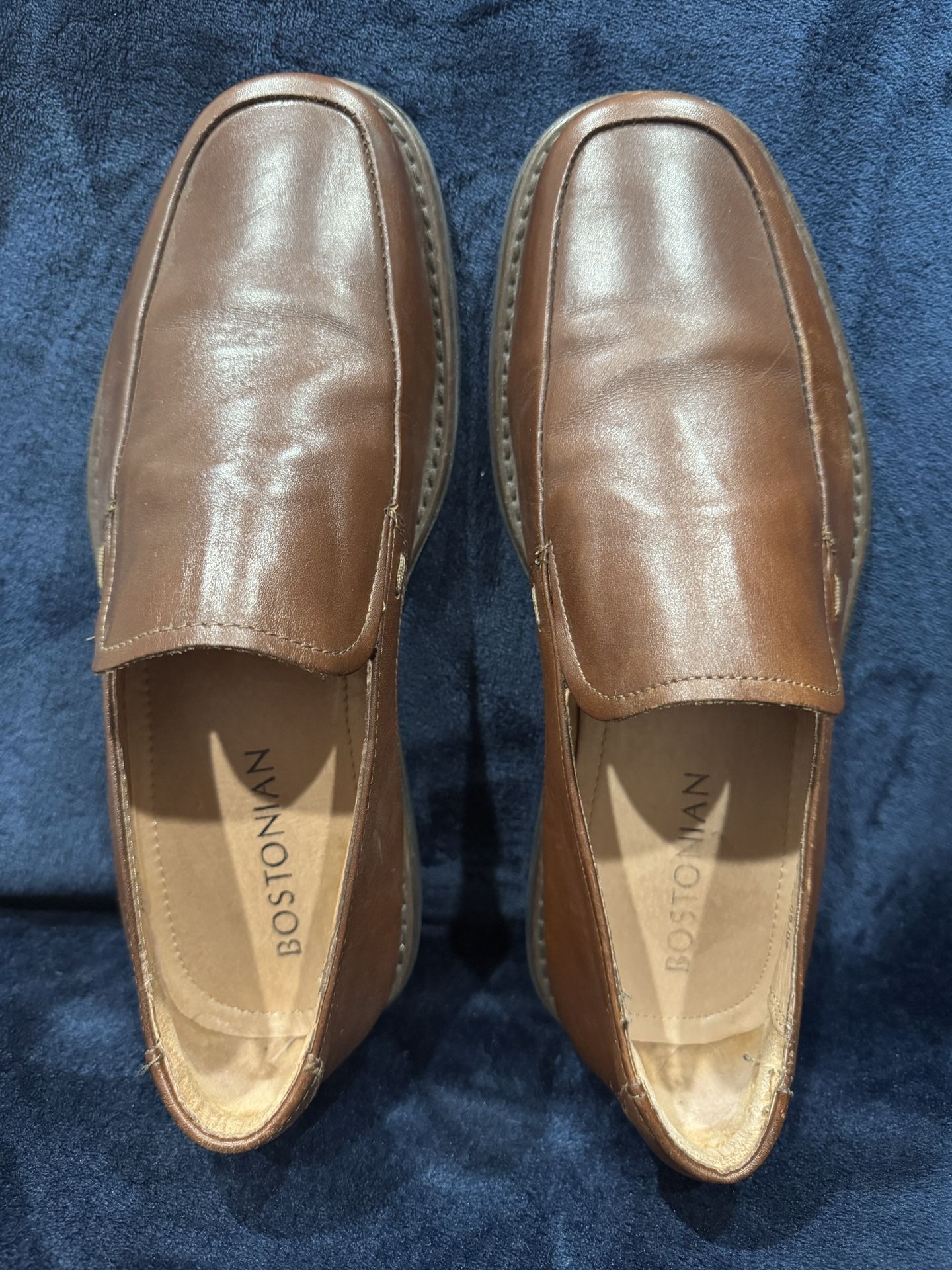 Leather loafer Like New Worn Once Made In Italy Size 7.5 By Bostonian