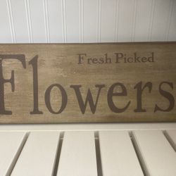 Flower Sign Fresh Flowers