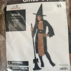 Girls Witch Costume Size Small