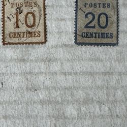 France Alsace Lorraine Set Of 2 N5,6 Used Stamps 