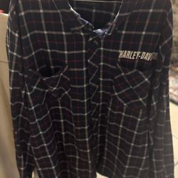 Harley Davidson 3 XL Flannel  And Tshirt 