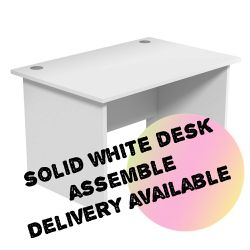All white desk no assembly required Delivery available