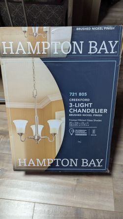 3 light chandelier brushed nickel
