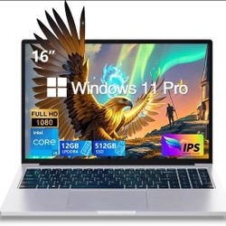 ZOLWAYTAC Gaming Laptop 16" Ultra-Slim-Intel Core i5(Up to 3.5GHz),12GB DDR4+512GB SSD,1920x1200 IPS
