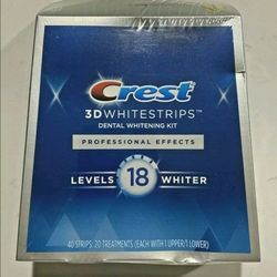 Crest 3D White Professional Teeth Whitening Strips Kit 20 Treatments | Exp 07/23