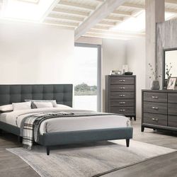 BEDROOM SET FULL QUEEN CAL EASTERN KING SIZE 4 PIECE BED DRESSER NIGHTSTAND