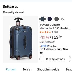 Traveler Choice Carry On Blue Used Perfect 