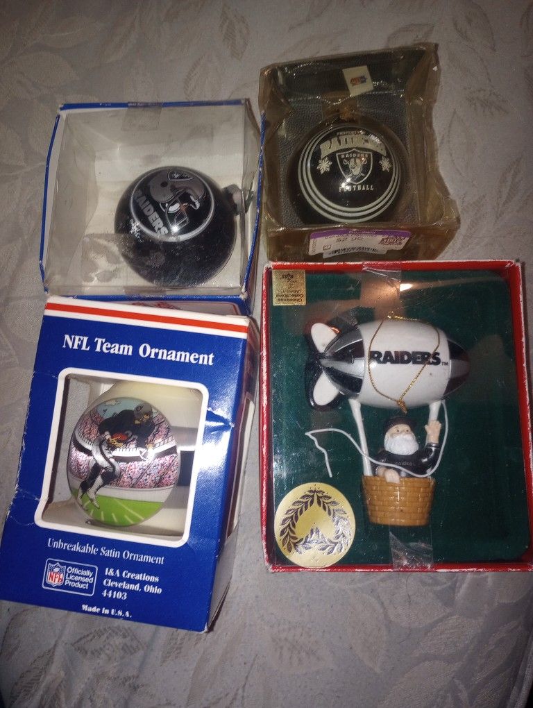vintage raiders christmas ornaments