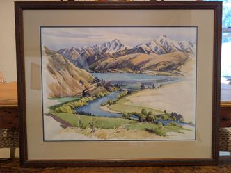 Landscape Watercolor Painting Original (Roy J Dickison)