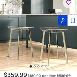 Modern acrylic bar Stools