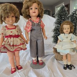 3 Vintage Shirley Temple Dolls