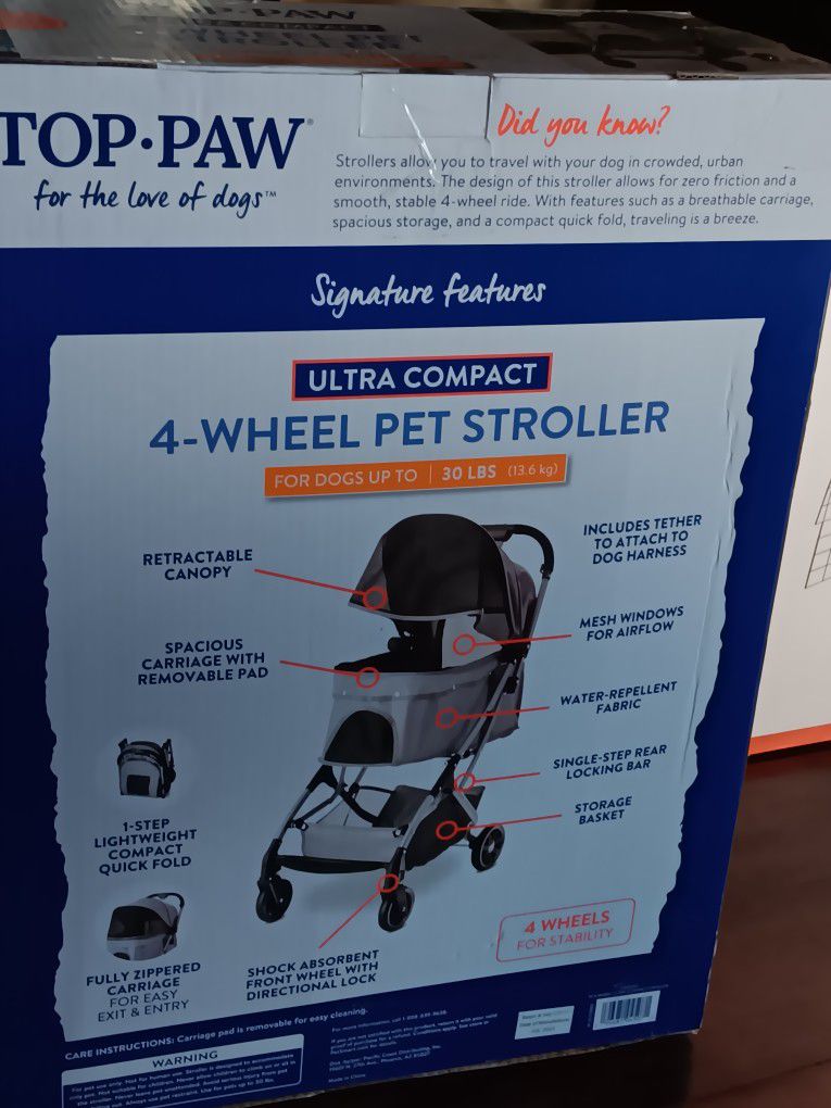 Pet Stroller And Dog Car Barrier 