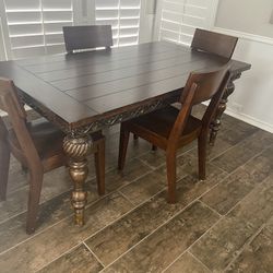 Wood Kitchen Table And 4 Chairs Delivered Dining Set $300 OBO