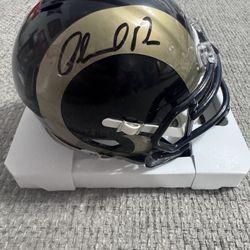 Orlando Pace Signed Autograph St. Louis Rams Throwback Mini Helmet -Metabila Coa