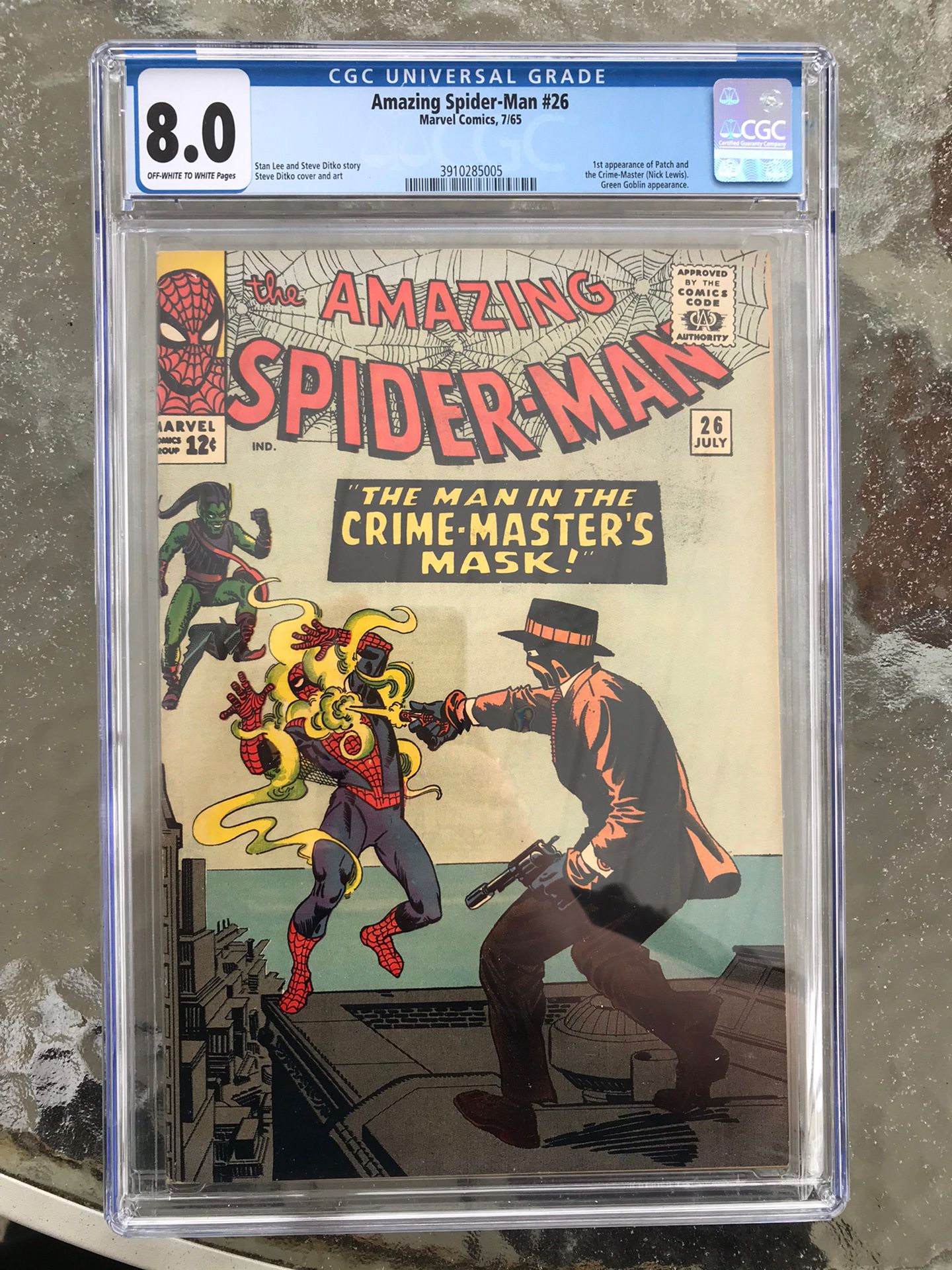 Amazing Spider-Man #26 (1965) CGC 8.0 — O/w to White Pages; Stan Lee / Ditko