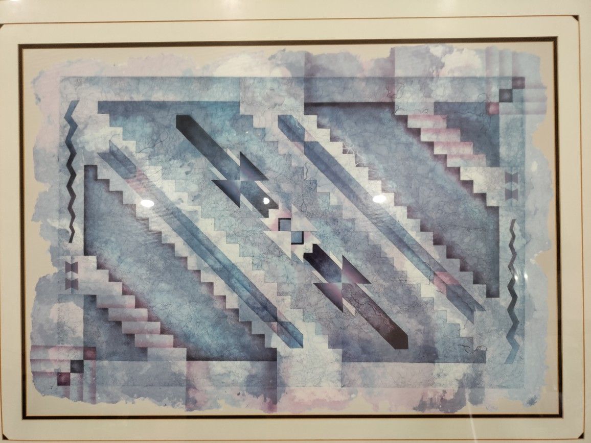 Matted w/ Black Frame Wall Art Picture 43" L x 33" H