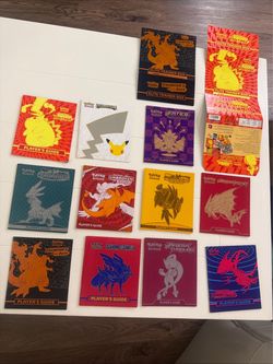 Pokemon TCG Player’s Guide Lot 11 ETB Booklets XY Sun & Moon Sword & Shield