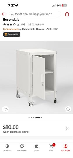 Brand New!  Metal Rolling Locker Storage Cabinet